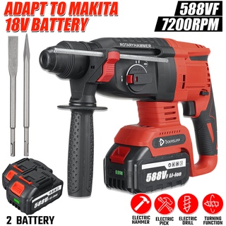 3 IN 1 588VF สว่านกระแทกไฟฟ้า ไร้สาย ชาร์จซ้ําได้ สําหรับแบตเตอรี่ Makita 18V