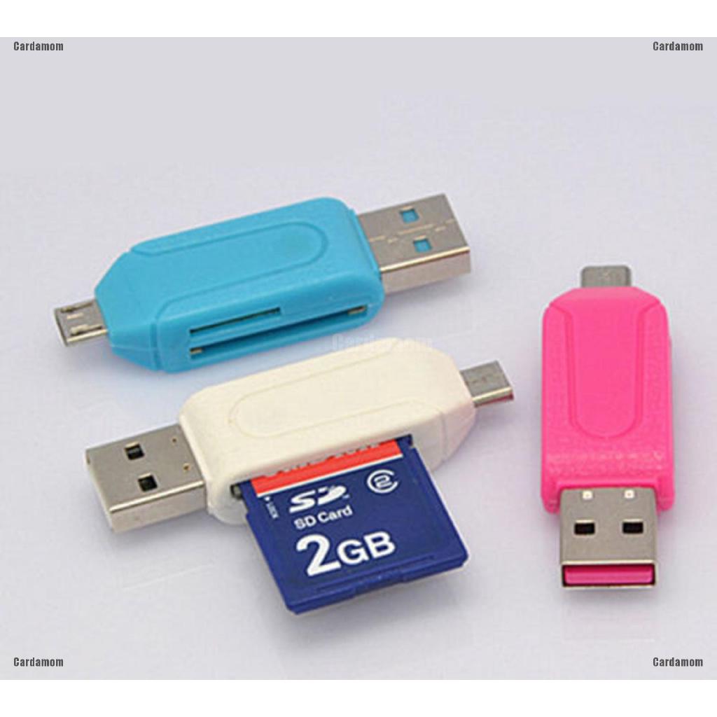 (Ele &amp; Ind) เครื่องอ่านการ์ด Micro Usb Otg Tf Sd สําหรับโทรศัพท์มือถือ