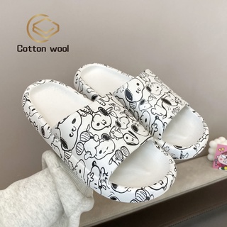 Cottonwool : Slippers รองเท้าแตะลายการ์ตูนน่ารัก รองเท้าแตะแฟชั่นสไตล์เกาหลี ใส่ในบ้าน