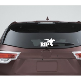 สติกเกอร์ติดกระจกรถ rip Black Panther sticker car ตกแต่งหน้ารถ สีขาว Chadwick Boseman Wakanda