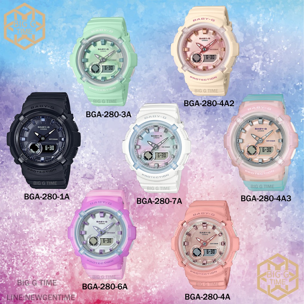 new-2021-นาฬิกา-casio-baby-g-bga-280-sereis-ของแท้-รุ่น-bga-280-1a-4a-4a2-4a3-6a-7a