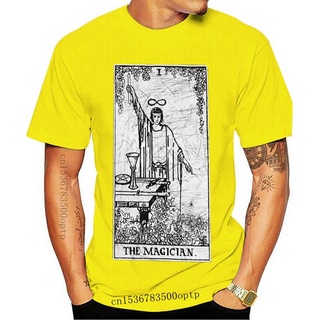 เสื้อยืดผ้าฝ้ายพิมพ์ลายขายดี เสื้อยืดแขนสั้น พิมพ์ลายไพ่ทาโรต์ The Magician Major Arcana Fortune Telling Occult สไตล์ฮิป