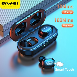 Awei T13 tws ชุดหูฟัง Bluetooth Bluetooth 5.1 ชุดหูฟังสำหรับเล่นเกมไร้สาย