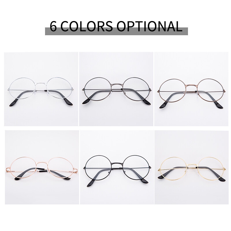 ptq-แว่นตาวรรณกรรม-แบน-สากล-แว่นตากลม-ย้อนยุค-แว่นตาโลหะเบา-แว่นตา