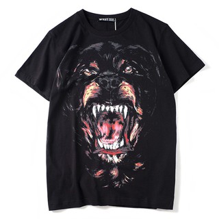 เสื้อยืดผ้าฝ้ายแขนสั้นพิมพ์ลาย Evil Dog แฟชั่นสตรี
เสื้อยืด