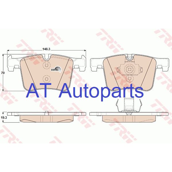 ผ้าเบรคชุดหน้า-bmw-s3-f30-320i-320d-2-0l-2011-gdb1942-trw-ราคาขายต่อชุด