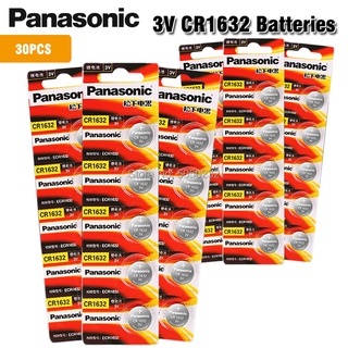 PANASONIC 30pc cr1632 3v BR1632 ECR1632 DL1632 KCR1632 LM1632 KL1632 button cell coin lithium batteries for watch car to