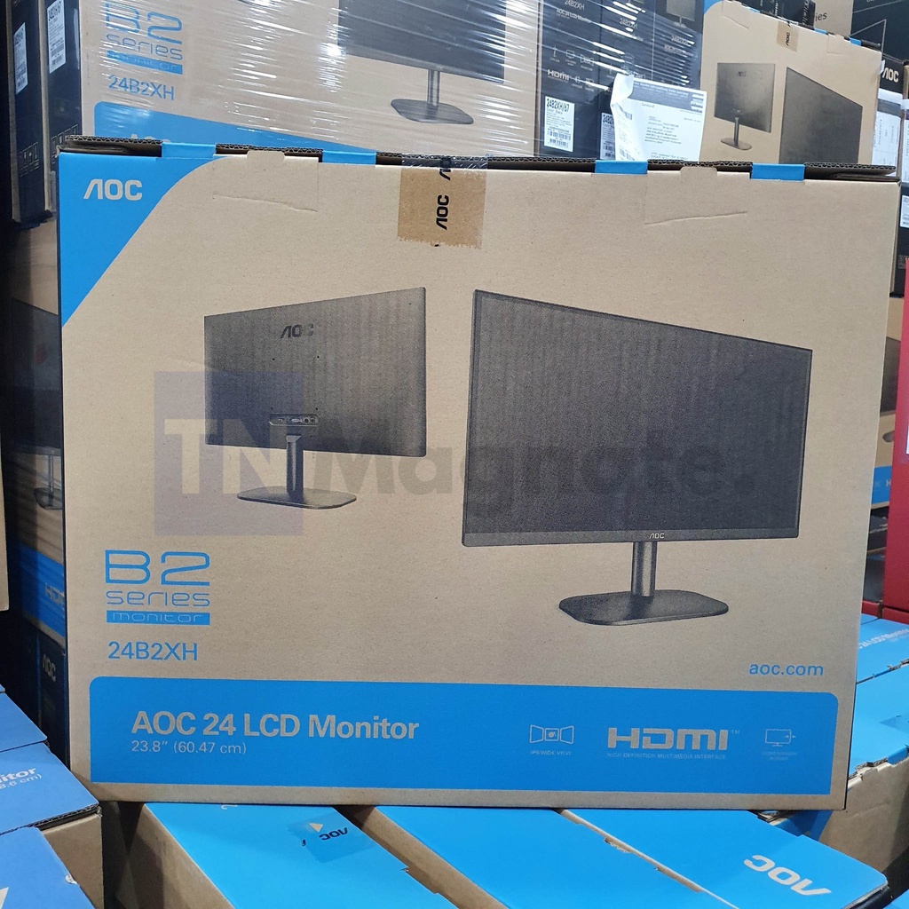 ภาพหน้าปกสินค้าAOC 24B2XH LED Monitor 23.8" IPS/ Flat/ 1920x1080 @75Hz/ 5 ms/ D-sub/ HDMI - จอ 23.8 นิ้ว จากร้าน tnmonline บน Shopee
