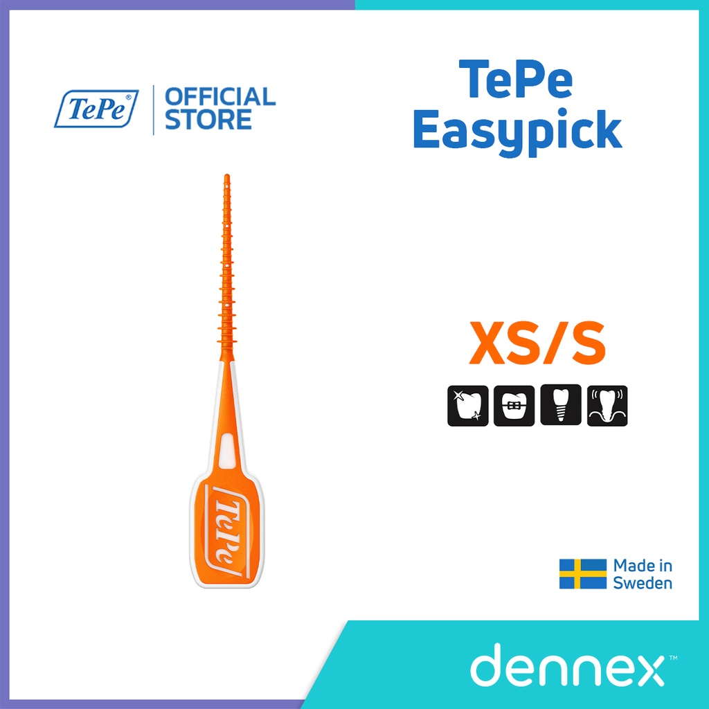 tepe-easypick-ไม้จิ้มฟันซิลิโคน-เทเป้-อีซี่พิค-dispenser-box-100-ซอง-ซองละ-2-ชิ้น-by-dennex