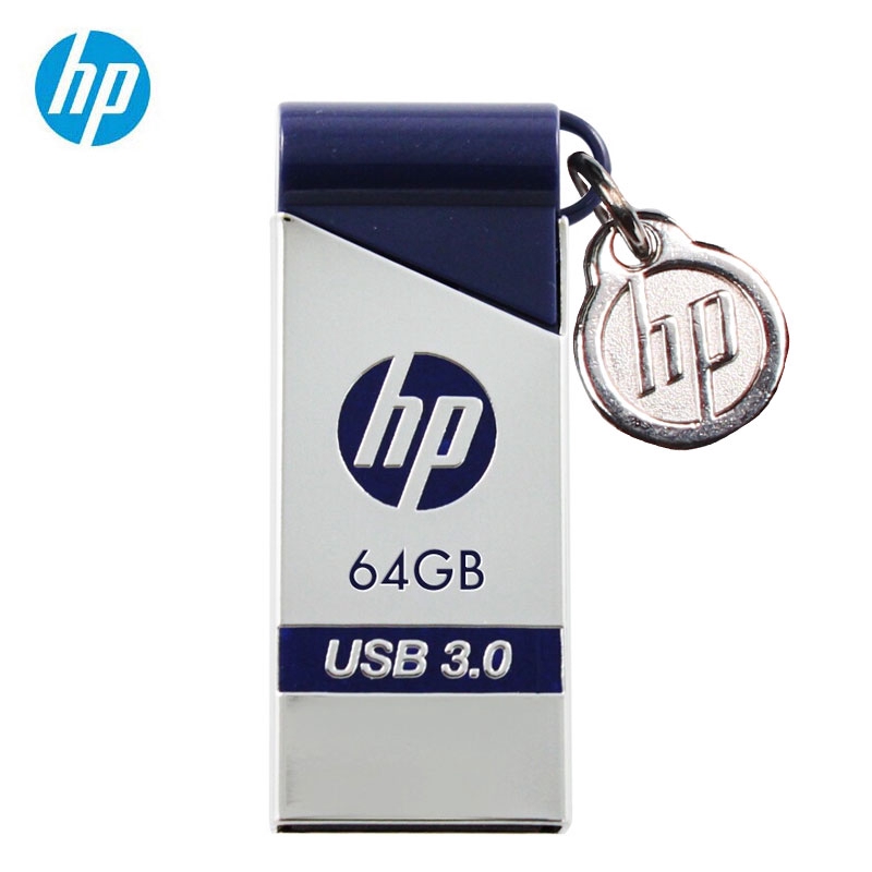 ภาพหน้าปกสินค้าแฟลชไดรฟ์ HP USB 3.0 วัสดุโลหะ ความจุ 64 gb 32gb 16gb 128 gb