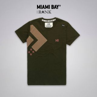 Miami Bay เสื้อยืด รุ่น Rank สีเขียวขี้ม้า