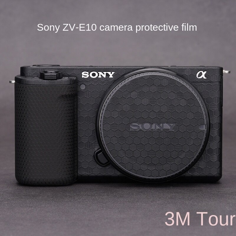 ภาพหน้าปกสินค้าสติกเกอร์ฟิล์มคาร์บอนไฟเบอร์ ผิวด้าน สีเงิน 3M สําหรับ Sony ZV-E10 ZVE10
