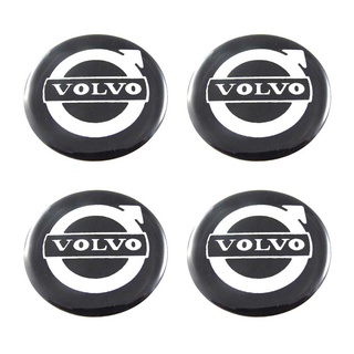 Aegether 50mm. สติกเกอร์ VOLVO สีดำ สติกเกอร์ติดดุมล้อ สติกเกอร์เรซิ่น กว้าง 50 มิล.(5เซนติเมตร) -