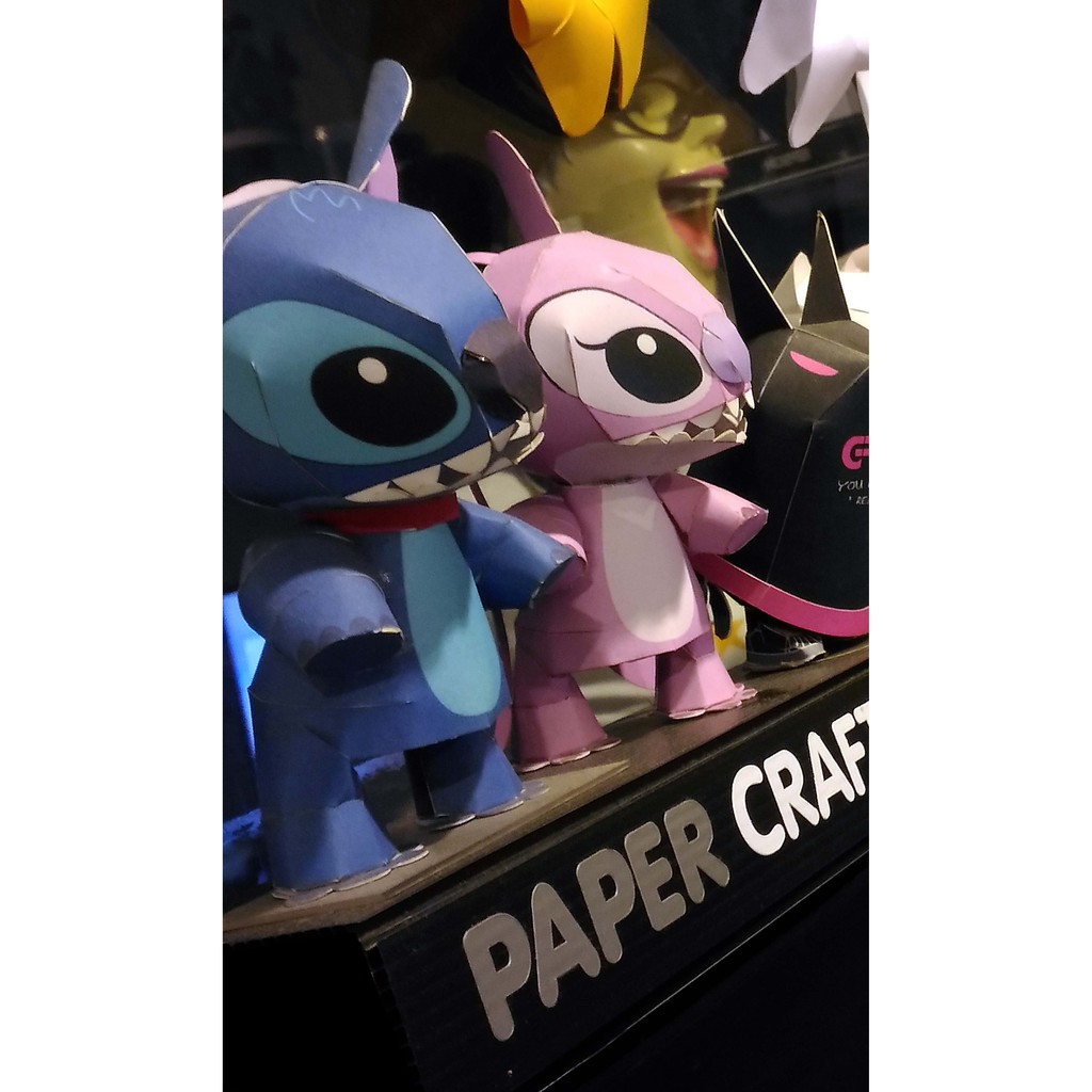 ของเล่นโมเดลกระดาษสติทซ์-แองเจิ้ล-stitch-amp-angel-papercraft-พร้อมคู่มือประกอบการทำ