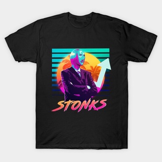 เสื้อยืด เข้ารูป พิมพ์ลาย Stonks Dank Memes แฟชั่นสําหรับผู้ชายS-5XL