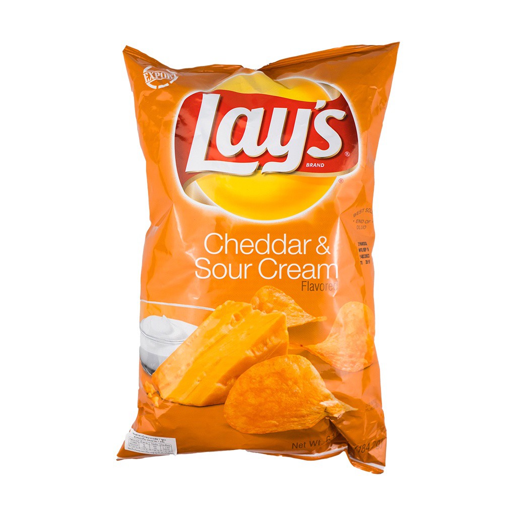 Lay's Cheddar & Sour Cream Potato Chips 184g. เลย์ เชดดาร์แอนด์ซาวร์ ...
