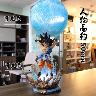 Dragon Ball Oversized Son Goku Figure七龙珠超大元气弹发光悟空手办模型摆件