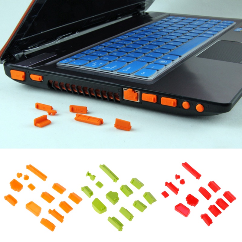 ภาพหน้าปกสินค้าR* 13pcs/set Colorful Silicone Laptop Anti Dust Plug Cover Stopper Universal dustproof