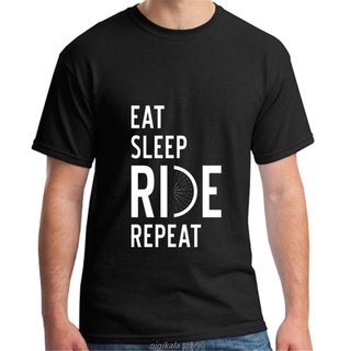 [S-5XL] เสื้อยืด พิมพ์ลายนักขี่จักรยานเสือภูเขา Enduro biker Eat Sleep Ride Repeat สําหรับผู้ชาย