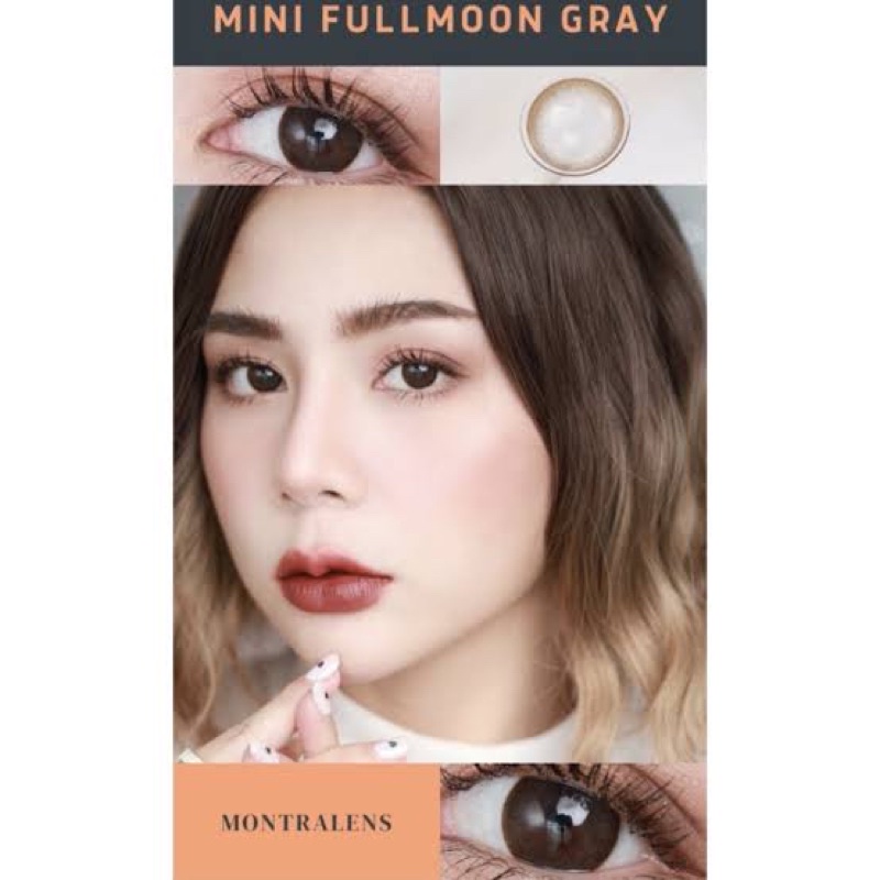 คอนแทคเลนส์มินิminifullmoongrayขนาดเท่าตาลายธรรมชาติ