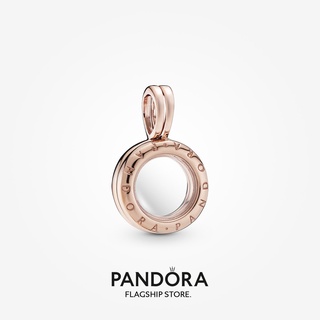 Pandora จี้โลโก้ ชุบทอง 14K สีโรสโกลด์ ของขวัญวันเกิด สําหรับสุภาพสตรี p825