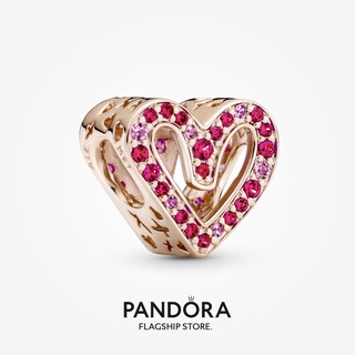 Pandora จี้ทับทิม รูปหัวใจ สีแดง และสีชมพู สําหรับของขวัญวันเกิดผู้หญิง p825