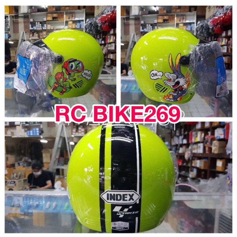 ภาพสินค้าพร้อมส่ง หมวกกันน็อคเด็กโต ยี่ห้อ Index รุ่น Pinkie คละสี จากร้าน rc_bike269 บน Shopee ภาพที่ 2