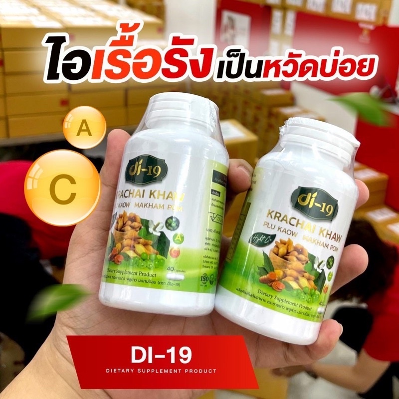 ภาพหน้าปกสินค้าโปร 2 แถม 1  หวัด ภูมิแพ้ ไอ จาม วิตามินซีสูง กระชายขาว  มะขามป้อม พลูคาว  Di-19 จากร้าน myshop111222 บน Shopee