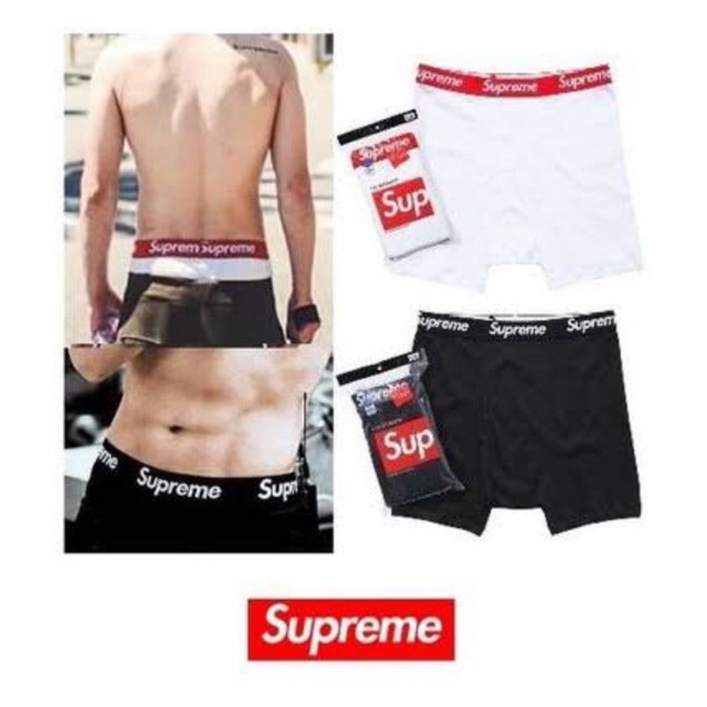 พร้อมส่ง-supreme-hanes-boxer-brief-ผ้าcotton-ไม่มีซอง