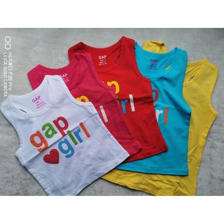 GAP : เสื้อกล้ามติดโลโก้ gap girl เนื้อผ้าเด้งนิดๆ นิ่มค่ะ มี 6 สี