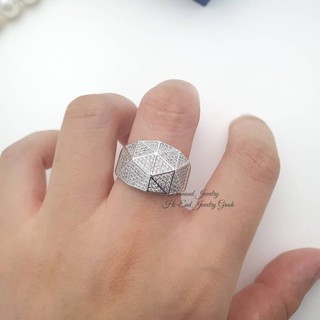 Diamond Ring แหวนเพชร CZ แท้   ดีไซน์โมเดิร์น งานเกรดจิวเวลรี่ งานสวยมว้ากกกกกถึงมากที่สุดคะ รุ่นนี้แนะนำเลยค่ะ