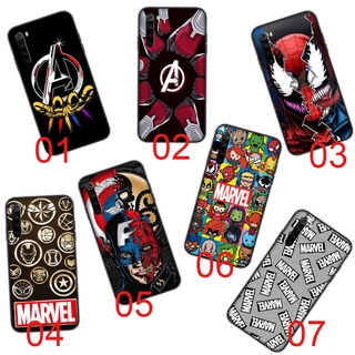 Marvel Avengers Design เคสซอฟท์สีดำ Xiaomi Redmi Note 9 9S 8 Pro Max Cover