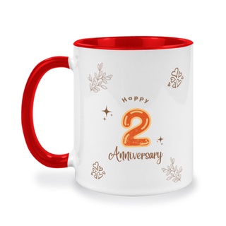 แก้วสกรีน ของขวัญวันครบรอบแฟน 2 ปี แก้วสกรีน happy anniversary ของขวัญวันครบรอบแต่งงาน