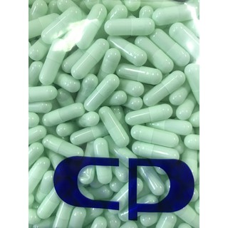 Capsule Products แคปซูลเปล่า สีเขียวอ่อน LT.GREEN OP. C/B (เบอร์ 0) บรรจุ 1000 แคปซูล/ห่อ