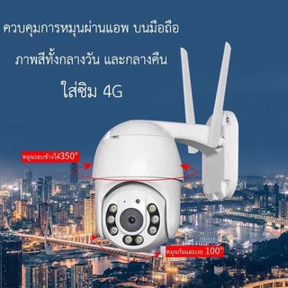 กล้องวงจรปิดกล้องใช้ภายนอกแบบใส่ซิมการ์ด ICSEE A6-4G 3.0MPใหม่ล่าสุด2021 Onvif Full Color PTZ Wifi มีภาษาไทย 2-way audio