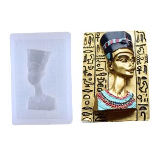 ARIN Egyptian Pharaoh Head Portrait Silicone Mold DIY Craft Pendant Molds UV Epoxy Resin Fondant Mould