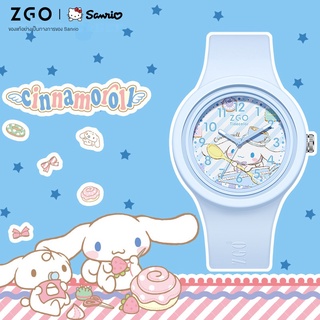 Zhengang Sanrio ของแท้ นาฬิกาข้อมือควอตซ์ เรืองแสง กันน้ํา ลายสุนัข Cinnamon น่ารัก สําหรับนักเรียนหญิง