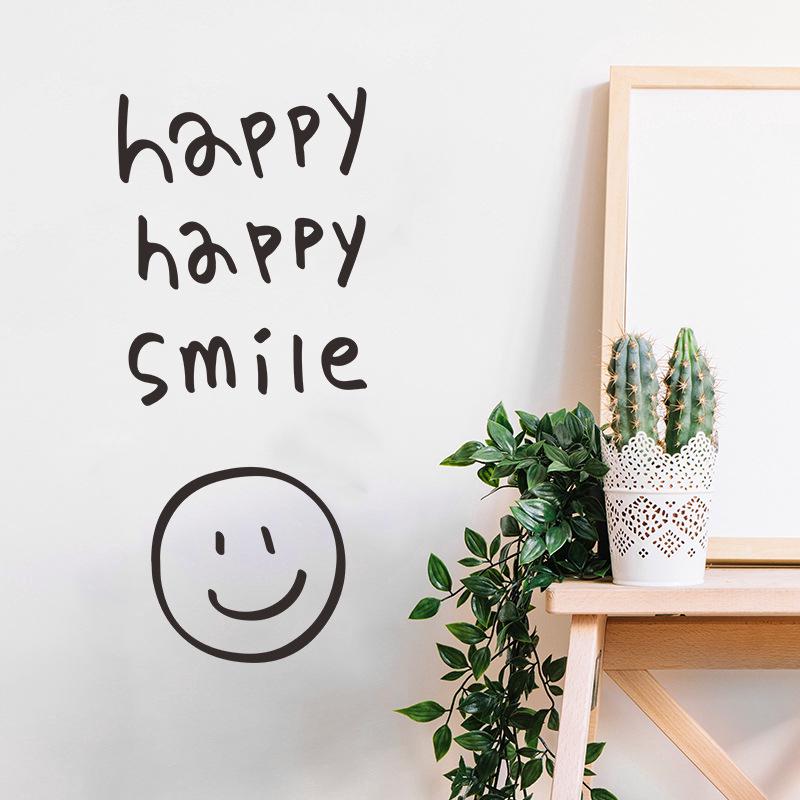 【Zooyoo】สติกเกอร์ติดผนัง Happy smile wall stickers