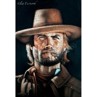 โปสเตอร์ ดาราหนัง คาวบอย คลินต์ อีสต์วุด Clint Eastwood POSTER 24”x35” นิ้ว American Actor Cowboy Western V2