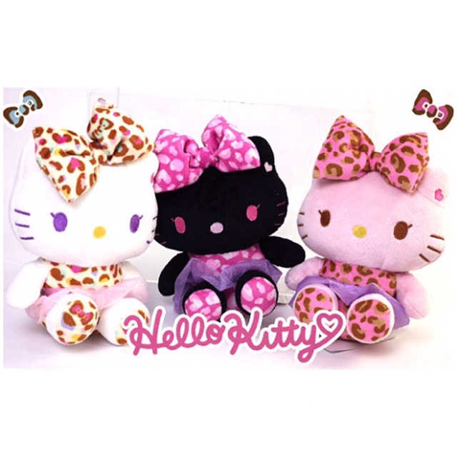 แท้-100-จากญี่ปุ่น-ตุ๊กตา-ซานริโอ้-เฮลโล-คิตตี้-sanrio-hello-kitty-leopard-plush-doll