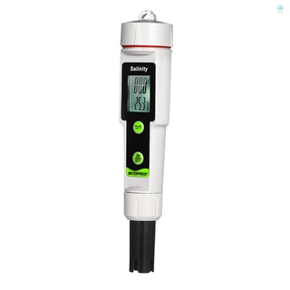 Salinometer Waterproof Salinity Test Pen 2-in-1 Salinity &amp; Temperature Meter Portable Salinity Meter Salimeter Pen Type Salinograph 0~199.9ppt Range -50~70℃ Temperature Meter ℃/℉ Conversion Beverages Drink Salt Value and Temperature Measure Gauge