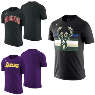 เสื้อยืดพิมพ์ลายแฟชั่นเสื้อบาสเก็ตบอล Lakers Chicago Bulls Milwaukee Bucks Statement สําหรับผู้ชาย