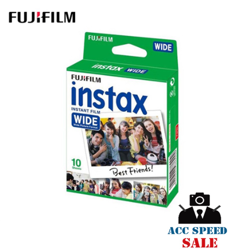ภาพหน้าปกสินค้าFujifilm Instax Wide film 10 แผ่น ฟิล์มขอบขาว เเถมฟรี ปากกาสีบรอนด์ จากร้าน acc_speed_sale บน Shopee