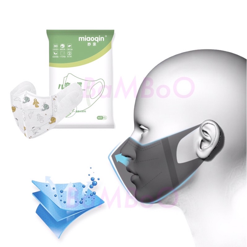 ของแท้-พร้อมส่ง-หน้ากากอนามัย-แมส-mask-3d-miaoqin-แมสเด็ก-แมสผู้ใหญ่-แมสเมียวคิน