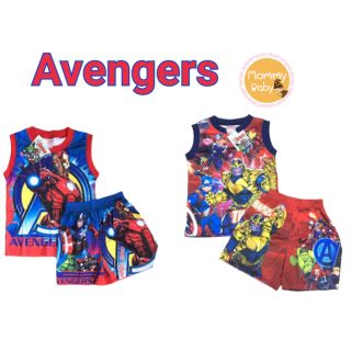 Avengers ชุดเด็ก 1-3​ปี ลาย​ลิขสิทธิ์​แท้ผ้ามันใส่สบาย