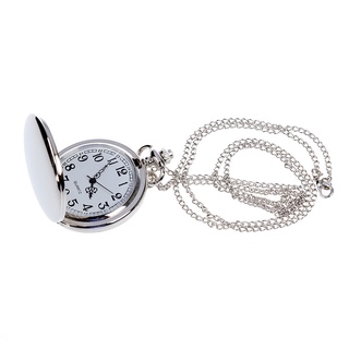 ภาพหน้าปกสินค้าUnique Vintage Mens Lady Analog Pocket Watch Necklace Pendant Chain Cute Gift - Sier ที่เกี่ยวข้อง