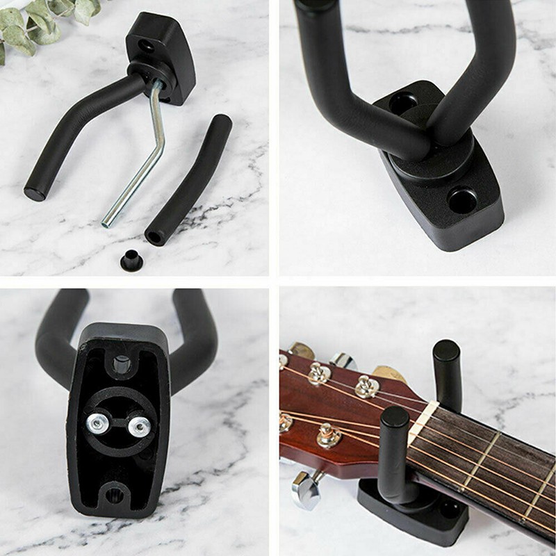 ที่แขวนกีต้าร์ติดผนัง-ขาแขวนกีต้าร์-ที่แขวนเครื่องดนตรี-guitar-hanger-ตะขอกีตาร์-พร้อมชุดติดตั้ง-ตะขอ-ที่วาง-แขวกีต้าร์