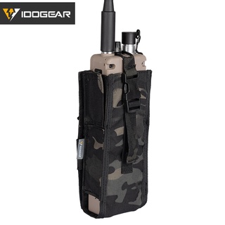 Idogear กระเป๋าใส่วิทยุสื่อสาร สีดํา สําหรับ Walkie Talkie Holder MOLLE MBITR PRC148/152 Multicam 3553