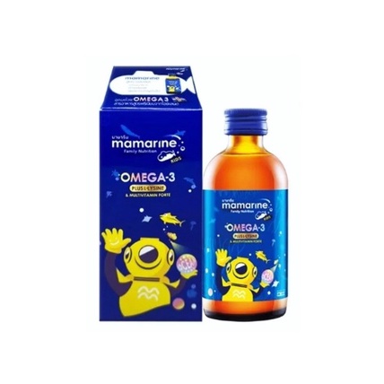 ภาพหน้าปกสินค้าMamarine Omega 3 Plus Lysine มามารีน คิดส์ โอเมก้า ทรีพลัส ผสมไลซีน ช่วย เจริญอาหาร บำรุงสมอง ขนาด 60 ml 19695