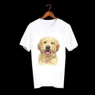 สินค้า เสื้อลายหมา DGR005 golden retriever เสื้อยืด เสื้อยืดลายหมา เสื้อยืดสกรีนลายหมา